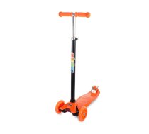 Bērnu Trīsriteņu LED Skrejritenis Skūteris Atpūtai Sportam, Oranžš | Children's Tricycle 3-Wheel Scooter