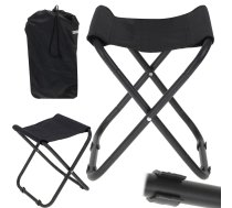 Ērts Saliekams Ceļojumu Kempinga Tūrisma Krēsls, melns l Comfortable Folding Travel Camping Chair