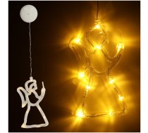 Sienas Loga LED Gaismeklis Lampa Ziemassvētku Jaungada Rotājums Dekorācija "Eņģelis", 16x20,5cm | Luminous Christmas Decoration