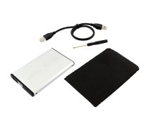 Ārējā cietā diska korpuss, Sudraba - 2.5" SATA USB 2.0 HDD Disk Enclosure