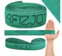 4Fizjo Power Band auduma pretestības gumija, 7-13 kg, zaļa - resistance band, fabric band, fitness band
