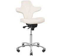 Regulējams Friziera Kosmetologa Podologa Masiera Meistara Krēsls Taburete Azzurro Special 052, Balts | Cosmetologist Podiatrist Masseur Chair Beauty Salon Spa Stool