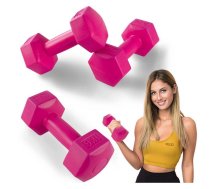 4Fizjo Hanteles Svars Fitnesam Aerobikai Sporta Treniņiem 2x1kg, Rozā | Dumbbells Weight for Fitness Aerobics