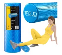 4FIZJO PENTAGRAM Masāžas Jogas Fitnesa Pilates EVA Putu Rullis 45cm, Zils | Massage Fitnes Pilates Foam Grid Roller