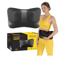 4FIZJO SHIATSU ULTRA+ Šiacu Masāžas Spilvens Ķermeņa Masieris ar Sildīšanas Funkciju, Melns | Heated Neck Massage Pillow