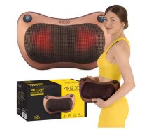 4FIZJO SHIATSU PRO+ Šiacu Masāžas Spilvens Ķermeņa Masieris ar Sildīšanas Funkciju, Vara brūns | Heated Neck Massage Pillow