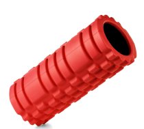 Masāžās putu rullis jogas fitnesa pilates treniniem vingrinajumiem 32.5x13.5cm, Sarkans | Yoga Massage Foam Fitness Roller