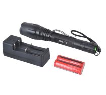 Taktiskais kabatas lukturis XML-T6 LED CREE 5W ar 18650 акumulatoru lādētaju | Tactical Pocket Flashlight with 18650 Battery Charger