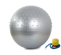 Fitnesa Vingrošanas Bumba ar Pumpi - Sudraba, 75 cm | Exercise Fitness Gym Ball