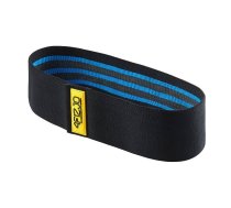 4Fizjo Hip Band auduma pretestības gumija 15-20 kg, melna/zila - resistance band, fabric band, fitness band
