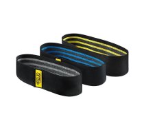 4Fizjo Flex Band Auduma Vingrošanas Pretestības Fitnesa Gumijas Lente Josta, Komplekts 3 gab. | Mini Bands Loop Flexible Rubber Training Tapes