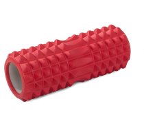 Masāžās Putu Rullis Jogas Fitnesa Pilates muskuļu atslābināšanai 32,5x13cm, Sarkans | Foam Yoga Massage Roller