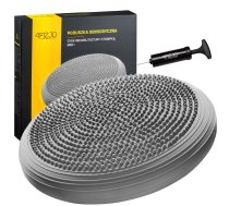 4Fizjo Piepūšams Masāžas Līdzsvara Balansa Jogas Spilvens Stabilitātes Disks Paliktnis - Pelēks, 33cm | Balance Disc Stability Wobble Cussion Pillow