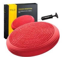 4Fizjo Piepūšams Masāžas Līdzsvara Balansa Jogas Spilvens Stabilitātes Disks Paliktnis - Sarkans, 33cm | Balance Disc Stability Wobble Cussion Pillow