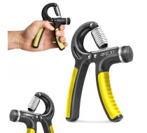 4Fizjo Regulējamas Pretestības Rokas Plaukstas Trenažieris Espanders, 10-40kg, Melns-Dzeltens | Hand Gripper Exerciser Expander