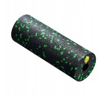 4FIZJO PRO+ Mini Masāžas Putu Rullis Jogas Fitnesa Pilates Muskuļu Veltnis 15cm, Melns/Zaļš | Yoga Fitness Massage Foam Roller