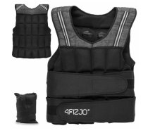 4Fizjo svaru veste treniņiem 30 kg, melna - weighted vest, training vest, crossfit vest