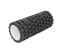 Masāžas Putu Rullis Jogas Fitnesa Pilates Treniņiem Vingrinājumiem 33,5x14 cm, Melns | Yoga Fitness Massage Foam Roller