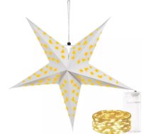 Dekoratīva LED Ziemassvētku zvaigzne Ruhhy 20076, 55 cm, balta