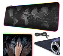 LED Apgaismots Spēļu Datorgalda Klaviatūras Paklājs Peles Paliktnis XXL, 80x30cm | Computer Table Carpet Mat Mouse Pad