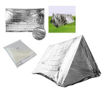 NRC Tūrisma Pārgājienu Сeļojumu Komplekts Glābšanas Termiskais Telts, 250x110x90cm | Emergency Rescue Thermo Tent Sleeping Bag