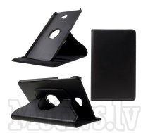 Samsung Galaxy Tab A 2016 10.1" SM-T580 T585 Rotary 360 Lychee Case Cover Stand, black - planšetdatora vāks