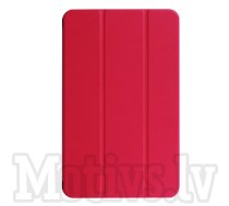 Samsung Galaxy Tab A 2016 10.1" SM-T580 T585 Tri-fold Stand Smart Leather Case Cover, red - vāks apvalks pārvalks