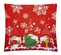 Dekoratīvā spilvendrāna Ruhhy 22312 ar rūķu motīvu, 45x45cm - Christmas pillowcase, decorative cushion cover