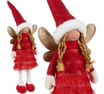 Ziemassvētku Rotaļlieta Figūriņa Eņģelis 40x14cm, sarkans | Christmas Toy Figurine Angel