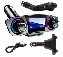 Bluetooth USB 5.0 Daudzfunkcionāls Automašīnas Lādētājs un Bluetooth Atskaņotājs FM Raidītājs, 8in1 | Car Charger & Bluetooth Player FM Transmitter