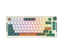 Royal Kludge RKH81 LED RGB Bezvadu mehāniskā spēļu tastatūra klaviatūra, Sky Cyan switch, zaļš| Wireless Mechanical Gaming Keyboard