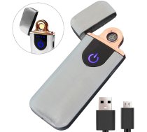 Plazmas elektriskās šķiltavas + USB lādētājs, Sudrabs | Plasma Lighter Box - other household essentials