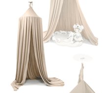Bēšs piekarams baldahīns / telts bērnistabai - kids room canopy, hanging tent, crib canopy