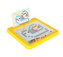 Magnētiskā tāfele Montessori mozaīka, dzeltena, 26 x 26 cm - magnetic board, montessori toys, mosaic for kids