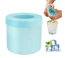 Silikona Forma Veidne Ledus Kubiņu Pagatavošanai ar Vāku| Ice Cube Maker Mold Tray