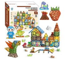Bērnu Rotaļu Magnētiskie Bloki, Komplekts no 90 elem., Dinozauri | Kids Toy Magnetic Blocks