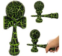 Kendama Koka Rotaļlieta Koordinācijas un Veiklības Spēle, Zaļš | Kendama Bilboke Wooden Coordination Toy