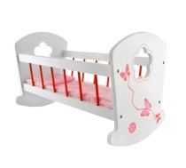 Rotaļu Spēļu Leļļu Koka Gultiņa Šūpulītis | Toy Wooden Doll Bed Rocking Crib Cot Cradle