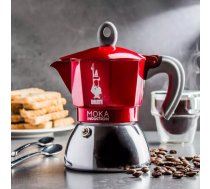 "Bialetti MOKA" Espresso Kafijas Vārāmā Kanna Indukcijas plītim, 4 Tases, Sarkana/Sudraba| Moka Pot Coffee Maker