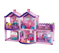 Bērnu Rotaļu Leļļu Māja ar Mēbelēm un Dzīvniekiem DIY Konstruktors | Kids Toy Dollhouse with Furniture and Animals Constructor