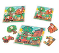 Bērnu Attīstošā Koka Puzle, Sēta | Kids Educational Wooden Puzzle Farm