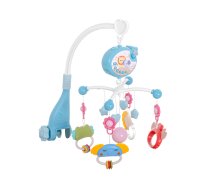 Bērnu Gūltas Muzikālais Karuselis Projektors Rotaļlietas Grabuļi + Pults, Zils | Baby Musical Crib Mobile Projection Toys Rattles