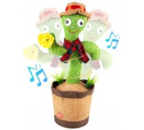 Plīša dejojošs un dziedojošs kaktuss ar gaismas efektiem, Interaktīvā muzikālā rotaļlieta | Dancing Singing Cactus