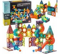 Magnētisko bloku konstruktors, bumbu trase, 110 detaļas | Magnetic Blocks Ball Track