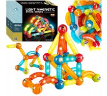 Gotel L73H magnētiskie klucīši, spīdoši, 52 gab. - magnetic blocks, luminous blocks, building set for kids