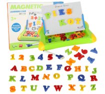 Magnētiskā tāfele ciparu un burtu apgūšanai 21,7x16,4cm, zaļā | Magnetic board for learning numbers and letters