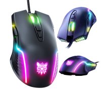 Onikuma CW905 vadu spēļu pele, melna - gaming mouse, wired mouse, RGB gaming mouse