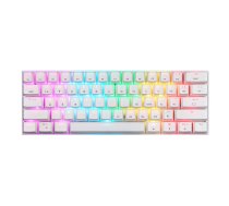 Bezvadu mehāniskā tastatūra Motospeed SK62 White (zils slēdzis) | Wireless mechanical keyboard