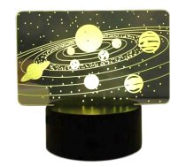 3D LED nakts lampiņa Saules sistēma ZD98B, RGB - 3d night light, solar system lamp, led galaxy light