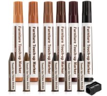Vaska Krītiņu Marķieru Remonta Komplekts Mēbelēm Grīdām, 6 gab. | Wood Furniture Touch-Up Repair Markers Wax Sticks Set